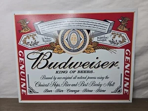 Budweiser King Of Beers 2001 Tin Sign 16"W x 12-1/2"H - Picture 1 of 6