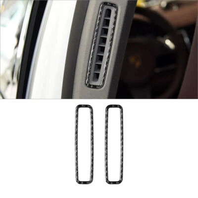 Cubierta interior de fibra de carbono B-Pillow salida de aire moldura para Porsche Panamera Foto 1 de 4