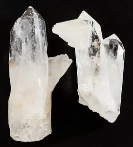 Lemurian Quartz Crystal Clear Points Crystals Colombia 2 pcs. 59-71mm H1384 - Picture 1 of 12