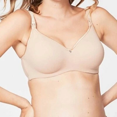 Sujetador de lactancia desnudo copa completa con aros sin costuras croissant Cake Maternity 32D Foto 1 de 4