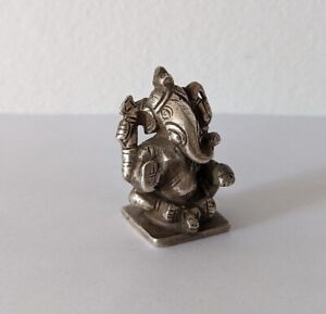Seltene Ganesha / Ganapati Figur,  Silber, 4 cm, 69 Gramm Vollsilber