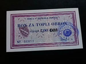 LOKALSCHEIN- BOSNIEN- 2 Deutsche Mark ND(1992) -SDK-ZENICA- 2 MARAKA - BRIEFMARKE  - Bild 1 von 2