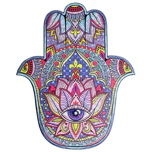 Woods Story Wooden Jigsaw Puzzle For Adults Hamsa With Gift Box Size L - Picture 1 of 10