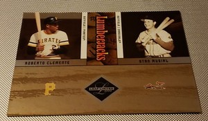 2004 Leaf Limited Lumberjacks Roberto Clemente Stan Musial Card 375/500