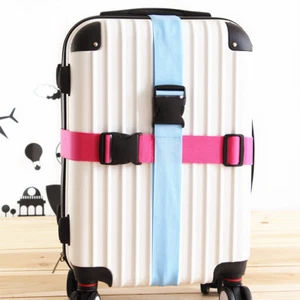 Coloridas correas de equipaje ajustables con hebilla bloqueo cinturón de amarre para viajar con equipaje - Imagen 1 de 13