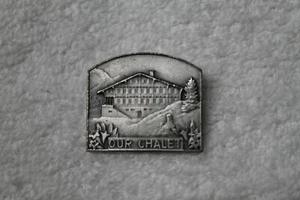 GIRL SCOUT "OUR CHALET" PIN (maker HUGUENIN Switzerland) - GSA vintage (D42) - Picture 1 of 2