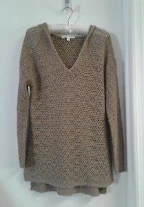 Paradise Shores Women's Sweater Beige Brown Hoodie Lightweight Size S - Picture 1 of 4