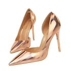 Women's Occident Pointy Toe 10.5CM High Heels Pumps Stiletto Shoes Evening 42 43
