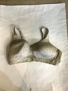 Lane Bryant Cacique Lightly Lined No-Wire Bra Brown Animal Print 42C - Picture 1 of 4