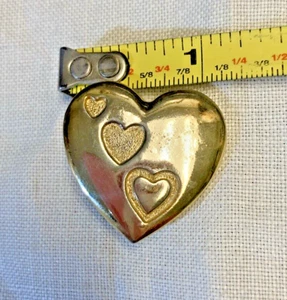 The Variety Club Gold Tone 3 Heart in Heart Brooch Pin - Picture 1 of 3