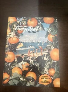 1956 Vintage College Football Program Orange Bowl Classic Maryland vs Oklahoma - Picture 1 of 24