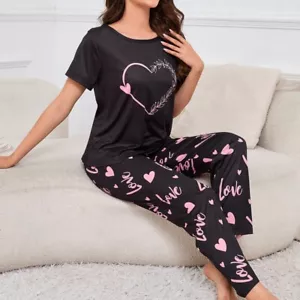 Womens Pajamas Pj Set Nightwear Print Loungewear Ladies Pyjamas Top + Trousers - Picture 1 of 53