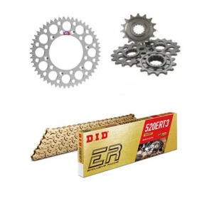 Kawasaki KX85B Big Wheels 2001-2020 DID ERT3 Chain & Renthal Silver Sprocket Kit - Picture 1 of 6