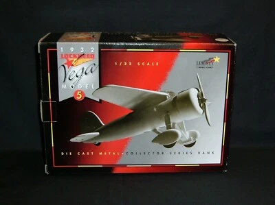 Liberty Classics 1932 Lockheed Vega Model 5 Signal Gasoline Airplane Bank NIB - Image 1 of 3