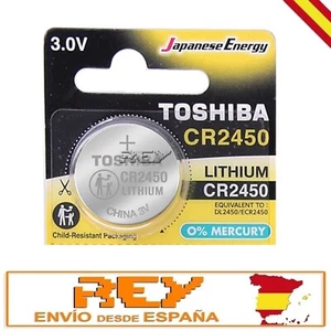 Pila Boton TOSHIBA CR2450 3V Tipo Botón Litio Blister Nuevo Gran Calidad b26 vr - Imagen 1 de 8