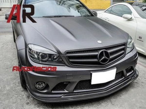 AK Style Carbon Fiber Front Bumper Lip For 2008-2011 W204 C63 AMG Sports Only - Bild 1 von 2