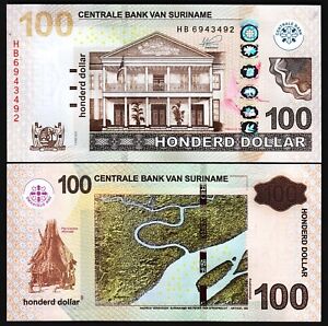 Surinam Suriname 100 Dollars 2020, UNC, P-166e