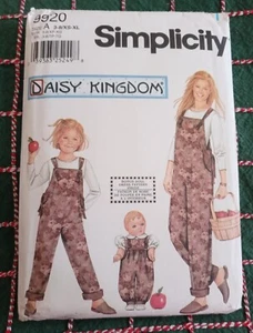 Uncut Sewing Pattern Daisy Kingdom Overalls Child 3-8 Misses 6-24 & Doll 9920  - Picture 1 of 2