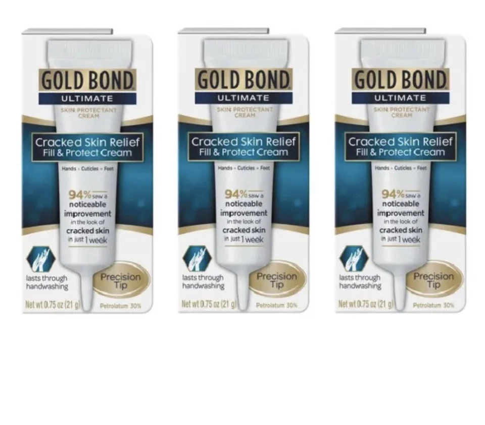 Creme Gold Bond Ultimate Cracked Skin Fill & Protect 0,75 oz (pacote com 3) - Imagem 1 de 1