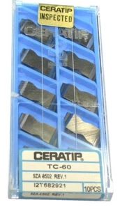 Menge 10 neue Kyocera Ceratip TC-60 Schalthartmetall-Einsätze 9ZA 8502 REV 1 - Bild 1 von 2