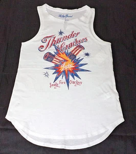 Canotta nuova con etichette Lucky Brand bianca vestibilità ampia grafica media L1394 - Foto 1 di 2