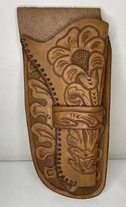 Floral Tooled Leather Holster 10" X 4” Unbranded - Picture 1 of 11