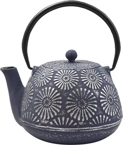 Ja by Frieling, Hani Blue/Silver Cast Iron Teapot with Stainless Steel Infuser, - Picture 1 of 6