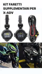 COPPIA FARETTI PER HONDA X ADV SUPPLEMENTARI A LED FARI FENDINEBBIA UNIVERSALI - Picture 1 of 2