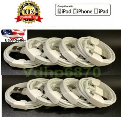 3-6-10FT USB Data Sync Charging Cable for iPhone 10 11 12PlusMax13 14 Pro Max - Image 1 of 4