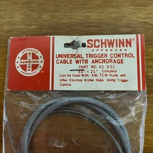 SCHWINN APPROVED UNIVERSAL TRIGGER CONTROL CABLE WITH ANCHORAGE NO 42951 NOS - Picture 1 of 6
