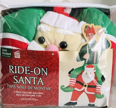 Ride-On Santa Costume Adult Standard Fits up to Size 42 Two Pieces - Image 1 of 4