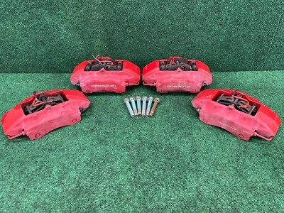 Juego de pinzas de freno delanteras traseras Brembo rojas para Porsche Boxster 911 2000-2012 OEM Foto 1 de 4
