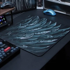 Smooth Large Mouse Pad Non-Stitched Edge Polyester Woven Non-slip Mouse Mats - Bild 1 von 8