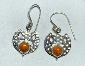 Natural Coral 925 Sterling Silver Earrings Jewelry JY1461 - Picture 1 of 1