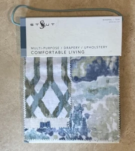 RARE discontinued fabric sample book swatch SB Stout Mineral/Teal #1567 Quilting - Picture 1 of 6