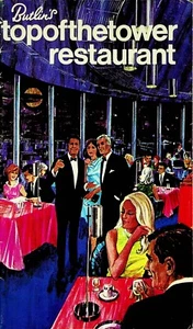 Butlin's Top of the Tower Revolving Restaurant Brochure 1970 menu guide - Picture 1 of 3