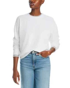 Velvet by Graham & Spencer Crewneck Sweatshirt Women's XL White Long Sleeve - Picture 1 of 17