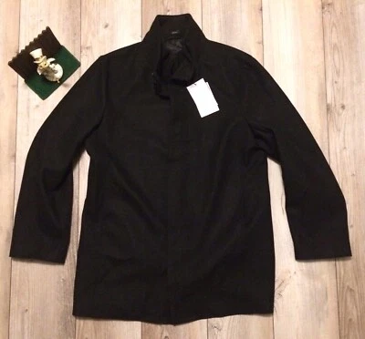 Abrigo Chaqueta de Lana J. FERRAR Para Hombre Talla XL Negro NUEVO 554-0112 $225 Foto 1 de 4