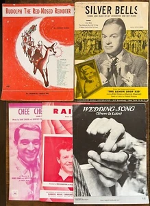 Lote de 5 Partituras de Piano Vintage Años 50/60 - Vacaciones, Boda, Clásicas - Imagen 1 de 20