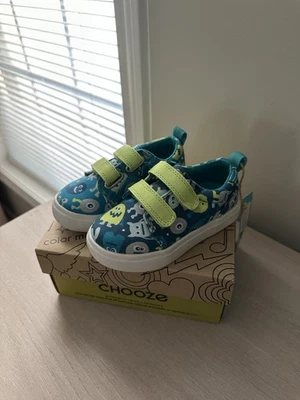 Zapatillas Chooze Boo Talla 7 Niño Pequeño Halloween Otoño Azul Verde Nuevas con Etiquetas Monstruo Foto 1 de 4