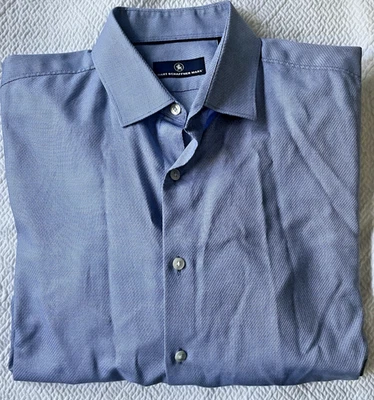 Camisa HART SCHAFFNER MARX Para Hombre 100% Algodón L/S Abotonada Azul Brezo Talla L Foto 1 de 4