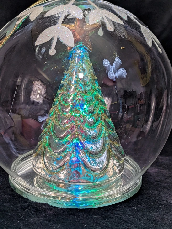 Lenox Bola Maravilla Árbol de Navidad Iluminado Color Cambiante Adorno NUEVO/Otro-Funcionando Foto 1 de 4