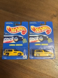 (2) Hot Wheels Blackwall 1991 Chevy Lumina Minivan, Rare, Blue Card #259 - Picture 1 of 6