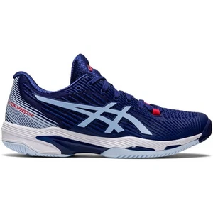 Asics Solution Speed FF 2 Womens Tennis Shoes Blue Sports Training Trainers Gym - Picture 1 of 7