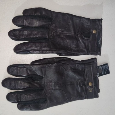 Harley-Davidson Mens Black Leather Riding Gloves 2XL - Image 1 of 4