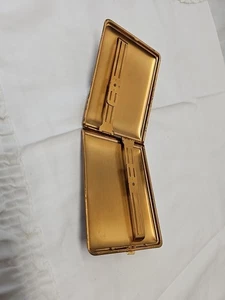 Super B" American USA goldfarbenes Zigarettenetui 4"x3" in sehr gutem Zustand - Bild 1 von 9