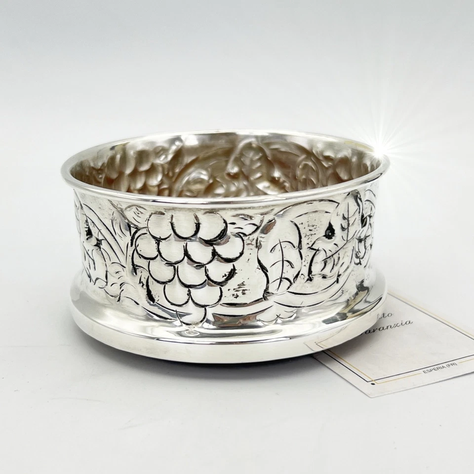 Sottobottiglia da tavola in argento sheffield silver plated vintage stile antico - Immagine 1 di 4