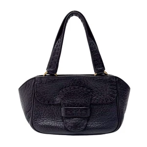 PRADA Mini Black Grain Calfskin Leather Handbag - Picture 1 of 15