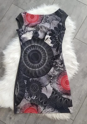 DESIGUAL SOMMER COCKTAIL KLEID Midikleid Rock Minikleid Shirtkleit h&m Zara S 36 - Bild 1 von 4