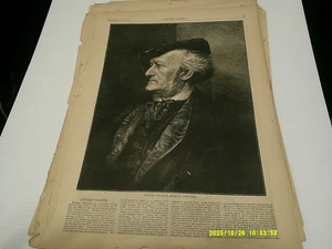9/27/1873 FULL  PAGE, HARPERS WEEKLY,  RICHARD WAGNER MUSICAL COM[POSER - Picture 1 of 1